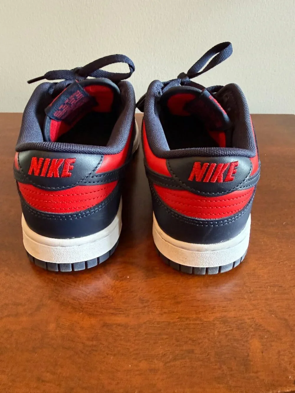 Nike Dunk Low Retro University Red Obsidian Sneakers Men's Size 8 Like New